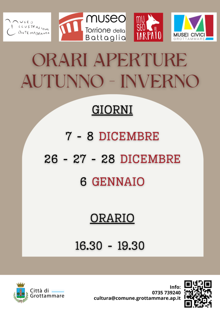 Homepage - Apertura musei Autunno Inverno